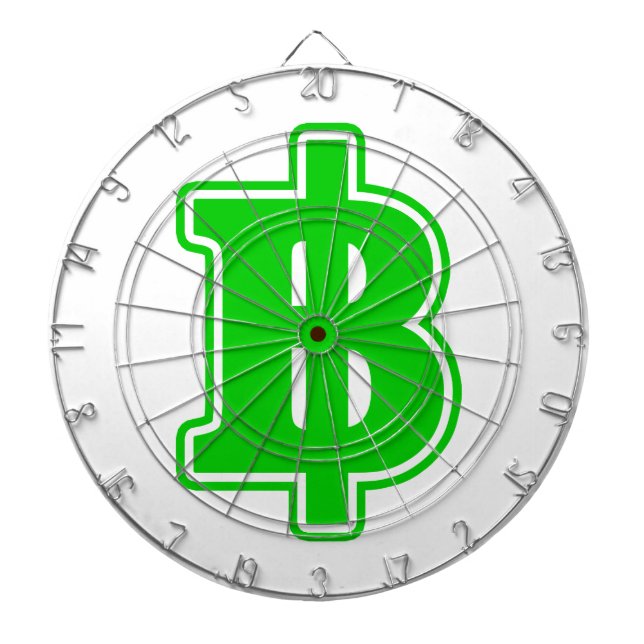 GREEN BAHT SIGN ฿ Thai Money Currency ฿ Dartboard (Front)