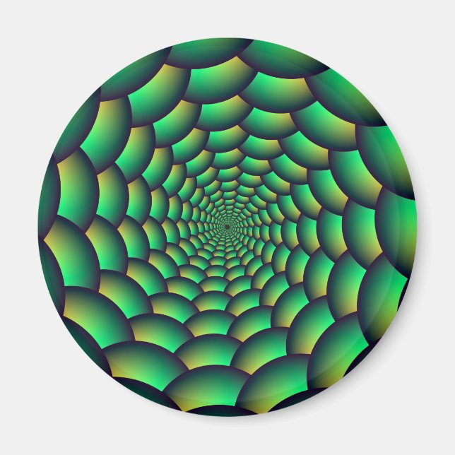 Green Ball Spiral Tunnel Magnet (Front)