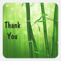Green Bamboo and Bokeh Lights Thank You