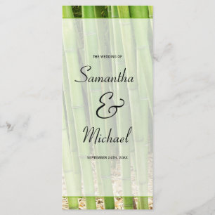 Green Bamboo Asian Wedding Program