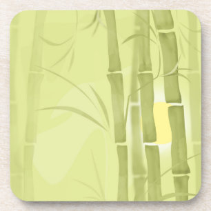 Green bamboo coaster