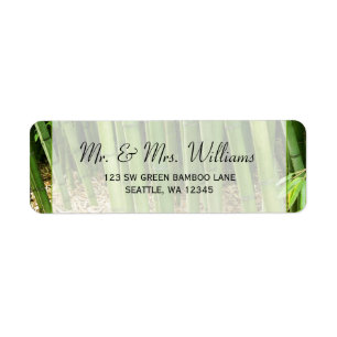 Green Bamboo Custom Address Label Return Address Label