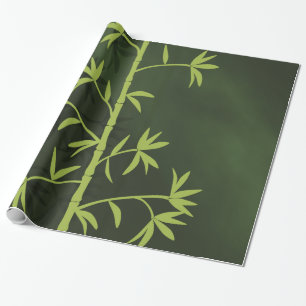Green bamboo green wrapping paper