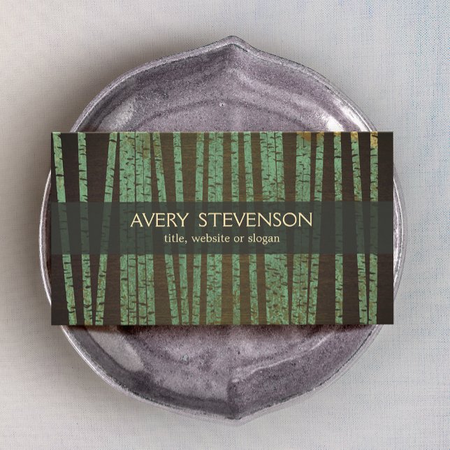 Green Bamboo Holistic Therapist Healer Business Card (Creator Uploaded)