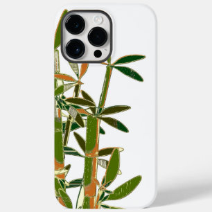 Green bamboo  isolated on white background Case-Mate iPhone 14 pro max case