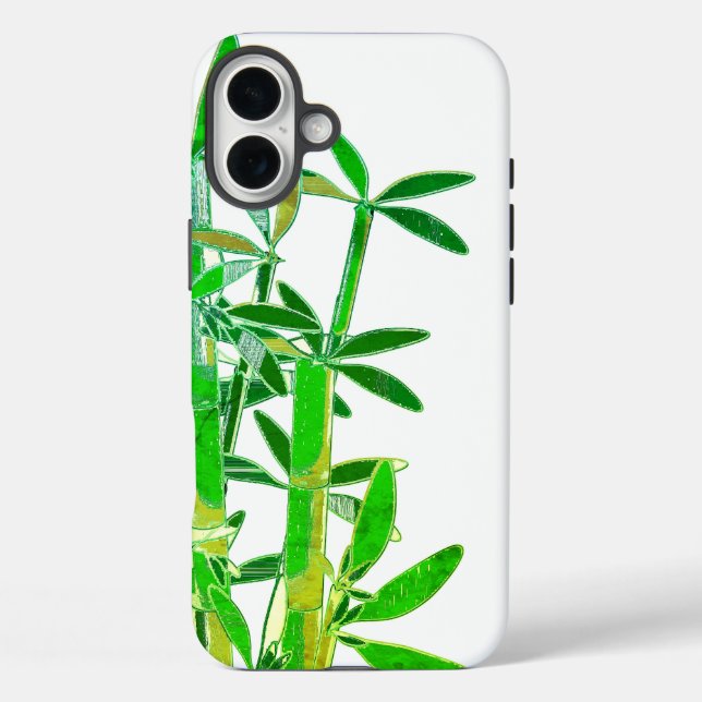 Green bamboo  isolated on white background Case-Mate iPhone case (Back)