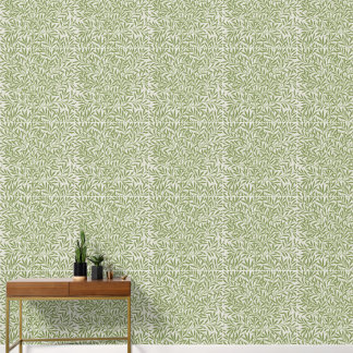 Green Bamboo Leaves Botanical Tropical Nature Wall
