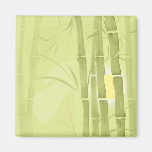 Green bamboo magnet