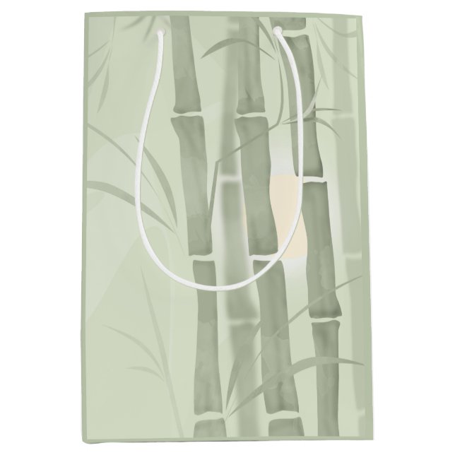 Green bamboo medium gift bag (Front)