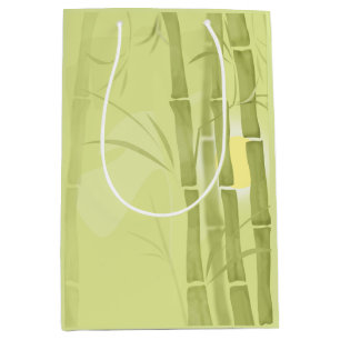 Green bamboo medium gift bag