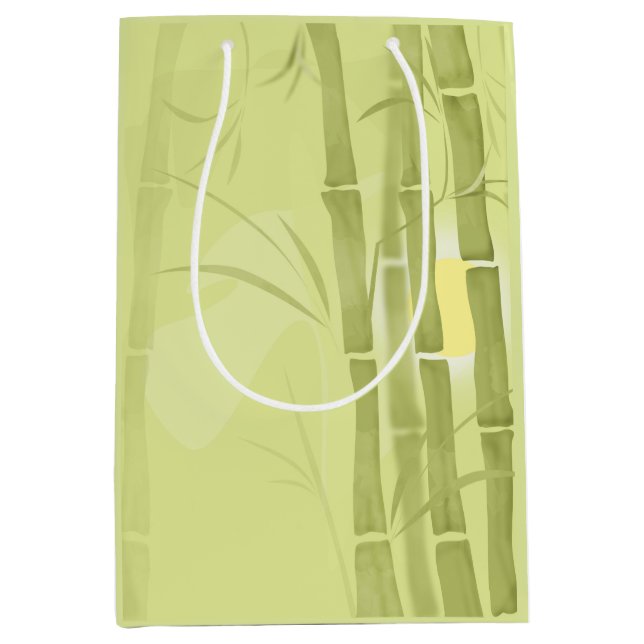 Green bamboo medium gift bag (Front)