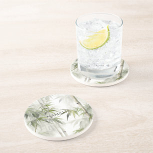 Green Bamboo Mindfulness Yoga Coaster