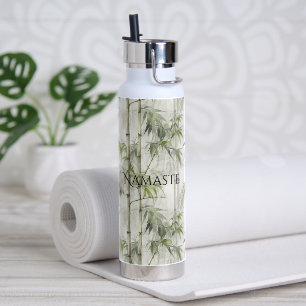 Green Bamboo Mindfulness Yoga Water Bottle