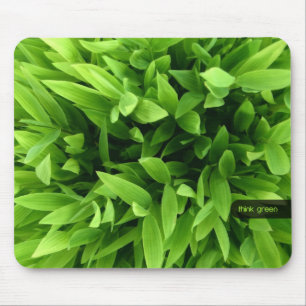 Green Bamboo mousepad