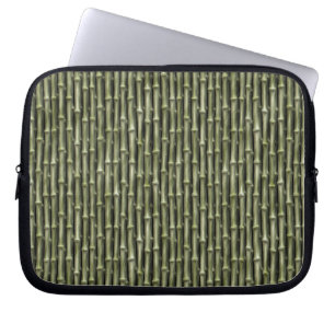 Green Bamboo Nature Pattern Laptop Sleeve
