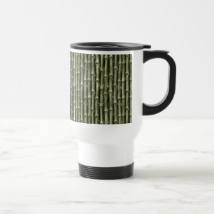 Green Bamboo Nature Pattern Travel Mug