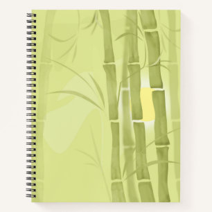 Green bamboo notebook