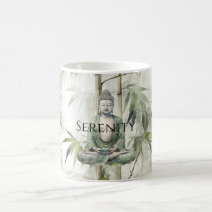 Green Bamboo Serenity Buddha Coffee Mug
