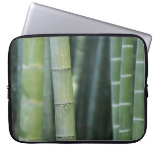 Green bamboo shoots laptop sleeve