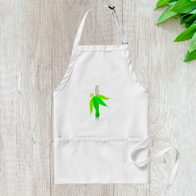 Green Bamboo Stalk with Tropical Leaves  Standard Apron (Creator Uploaded)