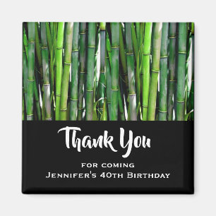 Green Bamboo Stalks Nature Photography Thank You Magnet