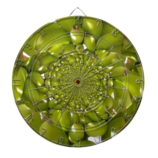 Green Banana Kaleidoscope Art Print/Graphic Dartboard (Front)