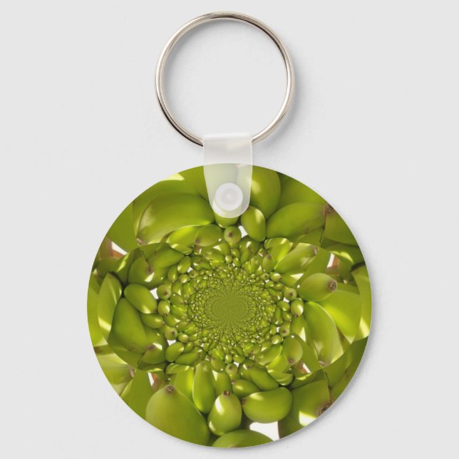 Green Banana Kaleidoscope Art Print/Graphic Key Ring (Front)