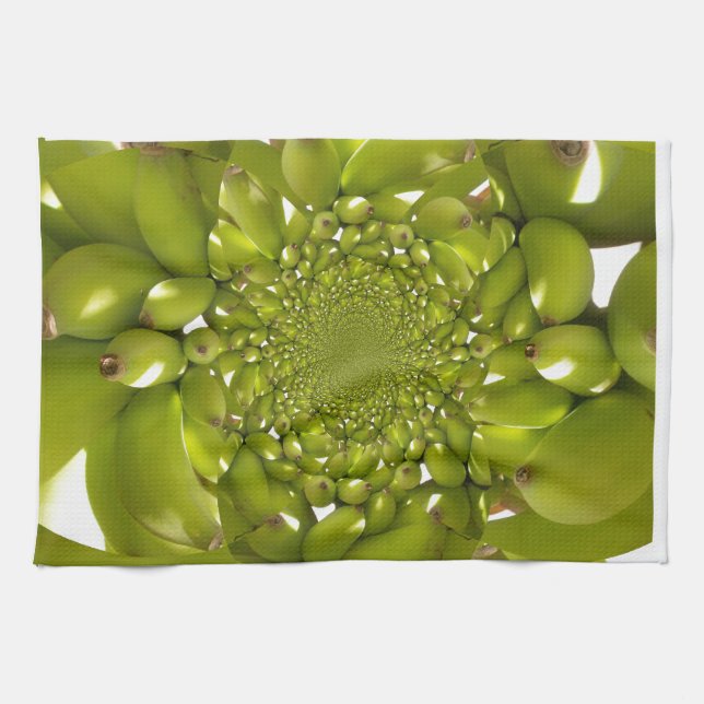Green Banana Kaleidoscope Art Print/Graphic Tea Towel (Horizontal)