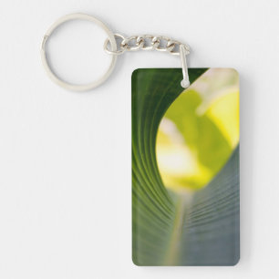 green banana leaf key ring