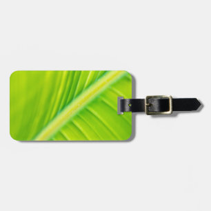 green banana leaf luggage tag