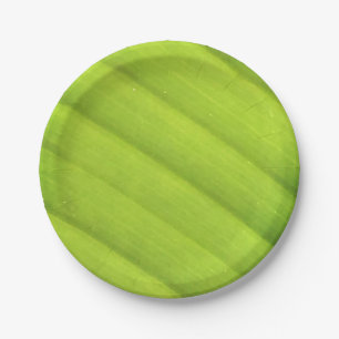 Green banana leaf paper plate