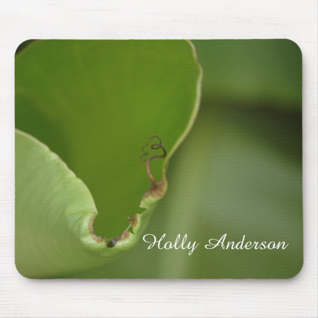 Green Banana Leaf Photo 16 in Light, Personalised Mouse Pad (Front)