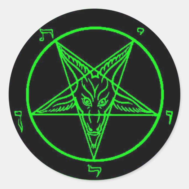 Green Baphomet Stickers (Front)