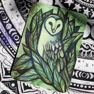 Green Barn Owl Business Card