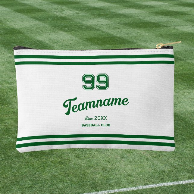Green Baseball Custom Player Number & Team Name Accessory Pouch (Creator Uploaded)