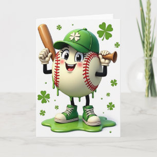 Green Baseball Fun Card