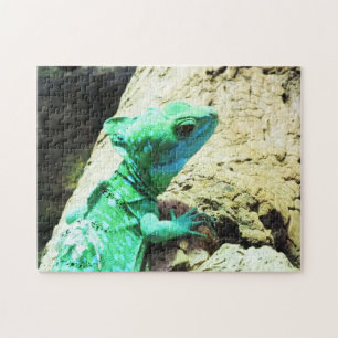 Green basilisk lizard reptile jigsaw puzzle