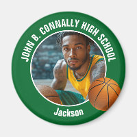 Green Basketball Player High School Photo