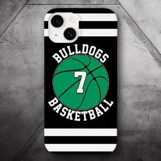 Green Basketball Team Name Player Number Custom Case-Mate iPhone 14 Case