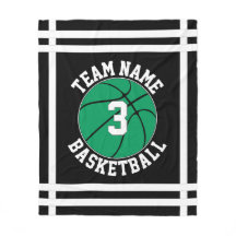 Green Basketball Team Name & Player Number Sports