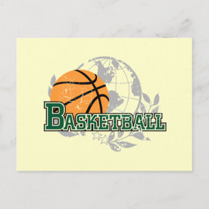 Green Basketball Tshirts and Gifts Postcard