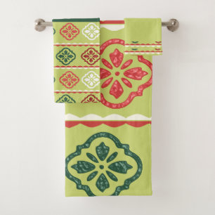 Green Bath Towel Set