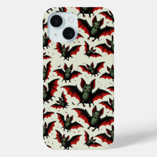 Green Bats Phone Case Trendy iPhone 15 Case