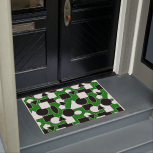 Green Bauhaus Collage Doormat