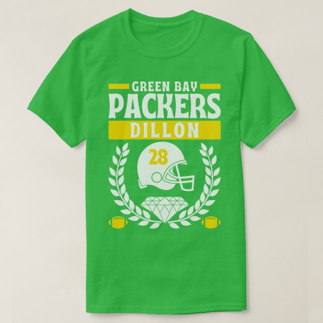 Green Bay Packers AJ Dillon 28 Edition T-Shirt (Design Front)