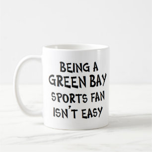 green bay sports fan, being coffee mug