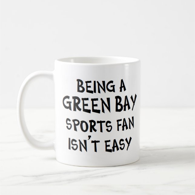 green bay sports fan, being coffee mug (Left)