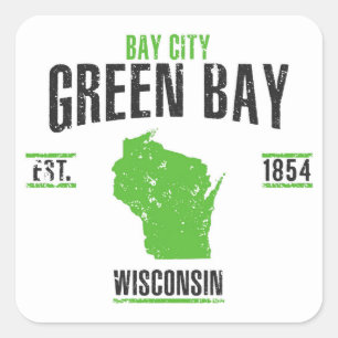 Green Bay Square Sticker