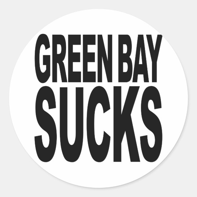 Green Bay Sucks Classic Round Sticker (Front)
