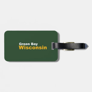 Green bay, Wisconsin Luggage Tag w/ leather strap